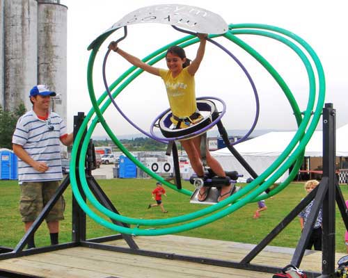 Human gyroscope ride for kids