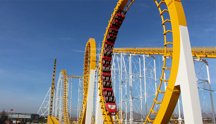 Big roller coaster ride for amusement park 