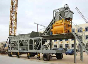 Mobile concrete mixing equipment