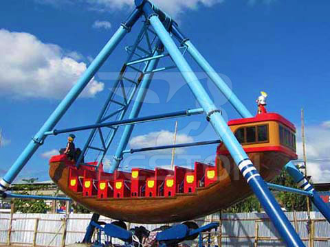 Pirate ship pendulum rides