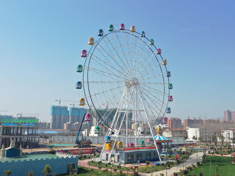 Ferris wheel ride in the park 
