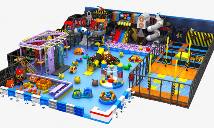 Indoor space theme playground equipment 